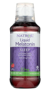 Natrol skystas melatoninas, uogų skonio, miegui, 237 ml