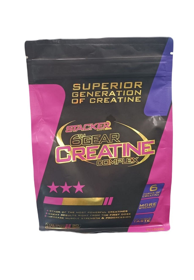 Kreatino papildas, Stacker2 Europe 6th Gear Creatine Complex, apelsinų skonio, 1135 g