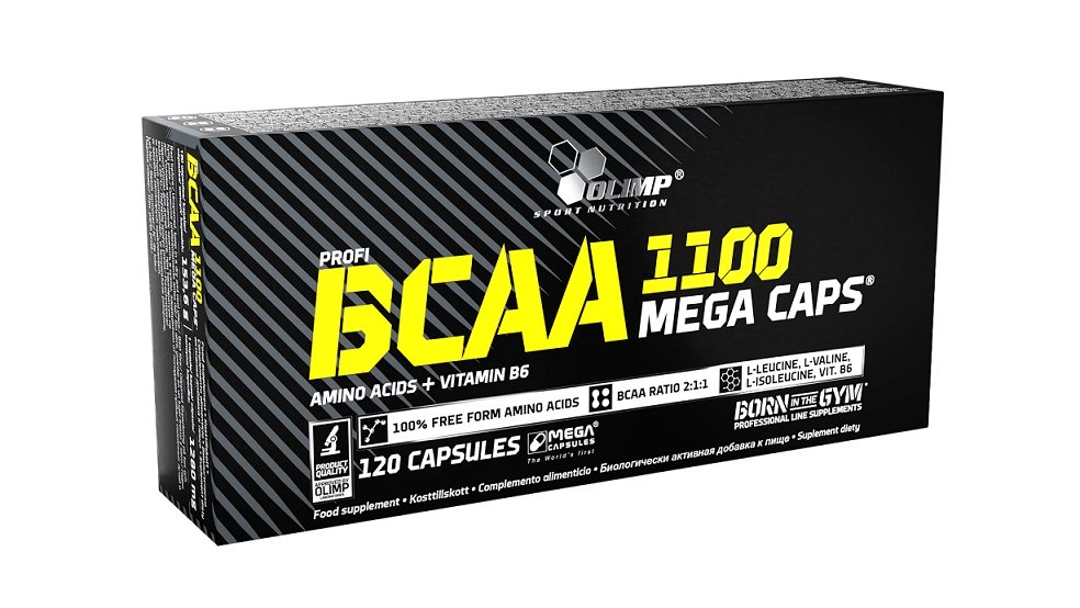 Olimp Nutrition BCAA 1100 kapsulių - 120 kapsulių, sporto papildas