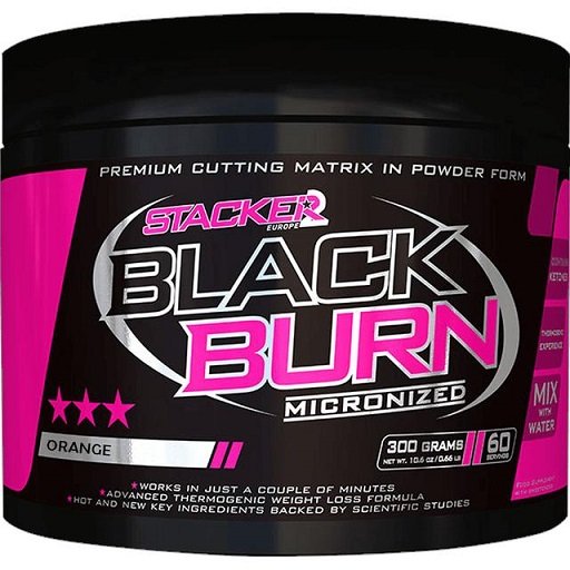 Stacker2 Europe Black Burn Micronized, Orange - 300 g maisto papildas