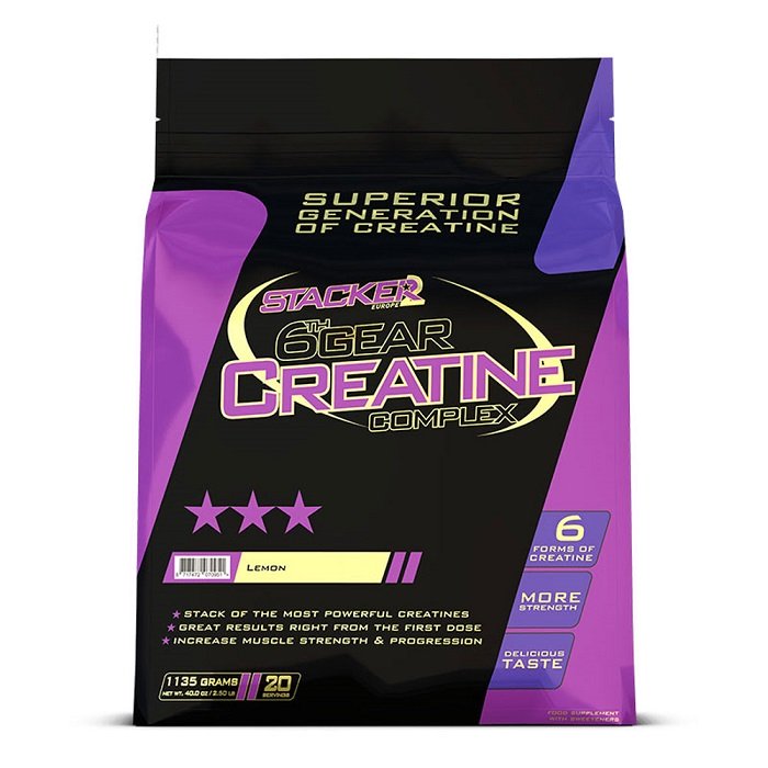 Kreatino maisto papildas, Stacker2 Europe 6th Gear Creatine Complex, Lemon, 1135 g