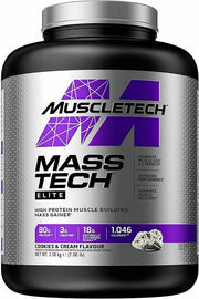 MuscleTech Mass-Tech Elite, Cookies & Cream - 3180 g, baltymų papildas
