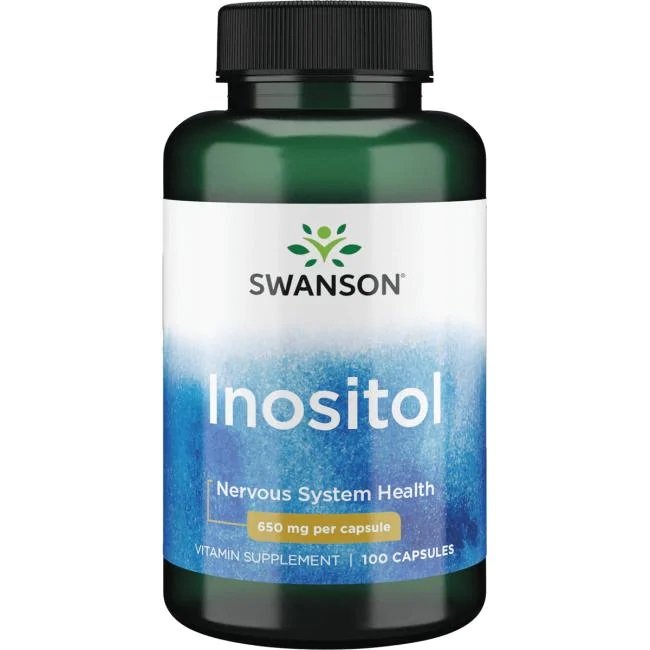 Swanson Inositol, 650mg - 100 kapsulių maisto papildas sveikatai