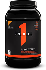 Rule One R1 baltymų milteliai, švelniai sūdyti karamelės skonis, 900 g