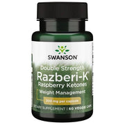 Swanson Razberi-K, 200mg, 60 kapsulių, svorio kontrolės maisto papildas