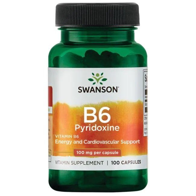 Swanson B6 Pyridoxine kapsulės