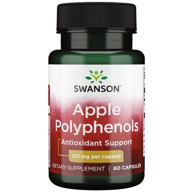Swanson obuolių polifenoliai, 125mg, 60 kapsulių