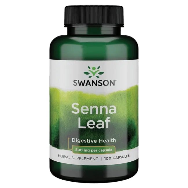 Swanson Senna Leaf, 500mg - 100 kapsulių