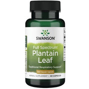 Swanson Plantain Leaf, 400mg, 60 kapsulių, sveikatos papildas