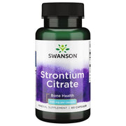Swanson Strontium Citrate, 340mg - 60 kapsulių, maisto papildas sveikatai