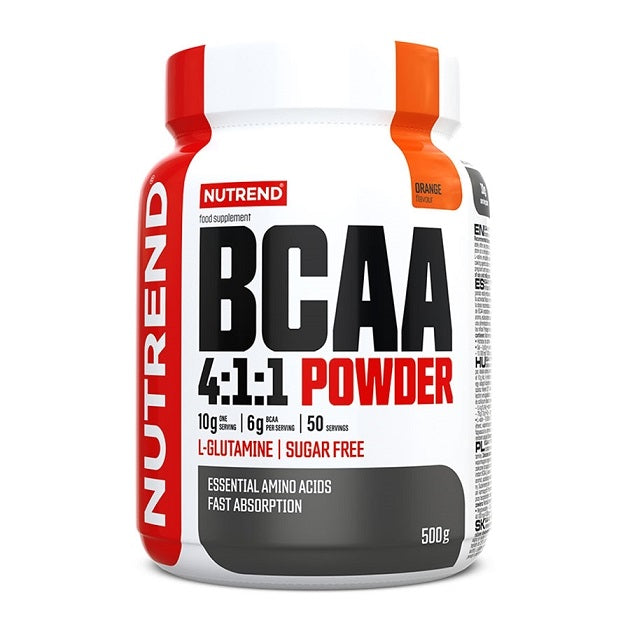 Nutrend BCAA milteliai apelsinų skonio, sporto papildas, 500 g