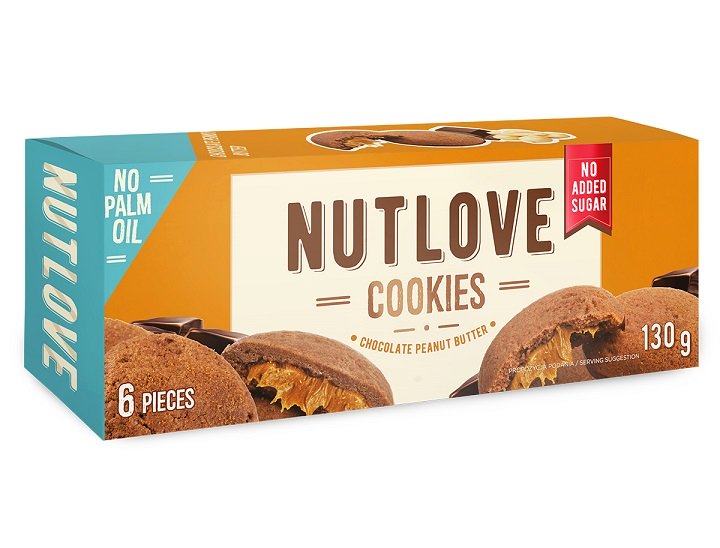 Allnutrition Nutlove sausainiai, šokolado žemės riešutų sviestas, 6 vnt
