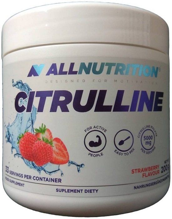 Allnutrition Citrulline, Strawberry - 200 g maisto papildas