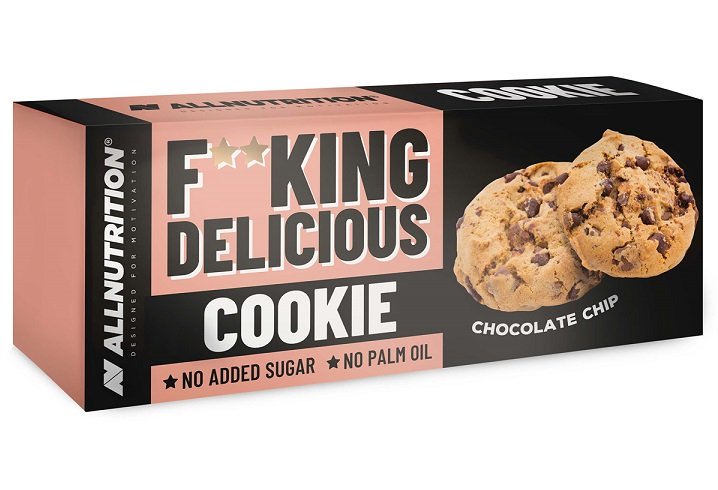 Allnutrition Fitking sausainiai, šokolado gabaliukai, sveikas užkandis