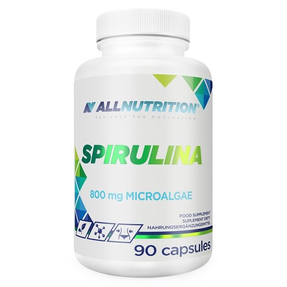 Allnutrition Spirulina, 800mg - 90 kapsulių