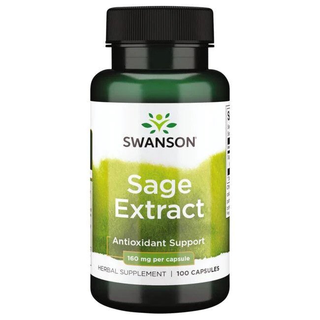 Swanson šalavijų ekstraktas, 160mg, 100 kapsulių