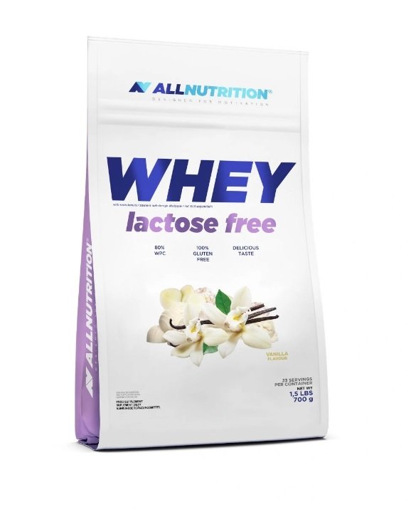 Allnutrition baltymų milteliai be laktozės, vanilės skonio