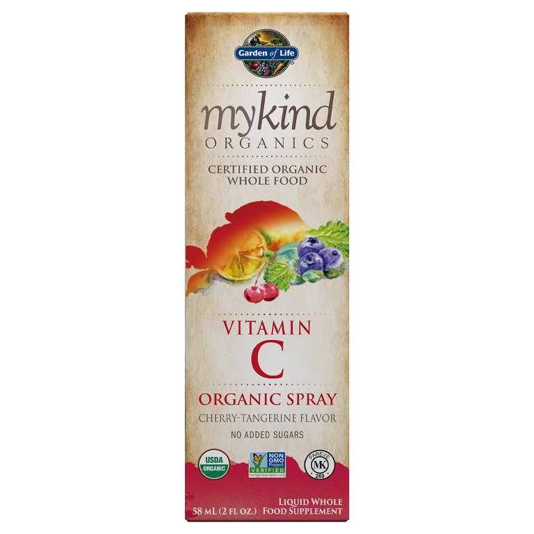 Garden of Life Mykind Vitamin C purškiklis, vyšnių-tangerino skonis, 58 ml