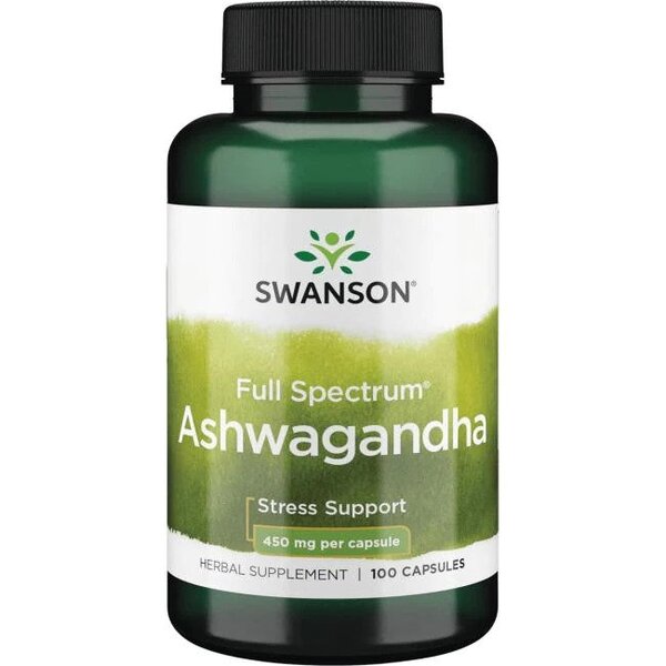 Swansoni täisspektriga ashwagandha, 450 mg - 100 kapslit
