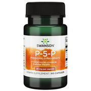 Swanson P-5-P (püridoksaal-5-fosfaat) koensümeeritud vitamiin B6, 20 mg - 60 kapslit