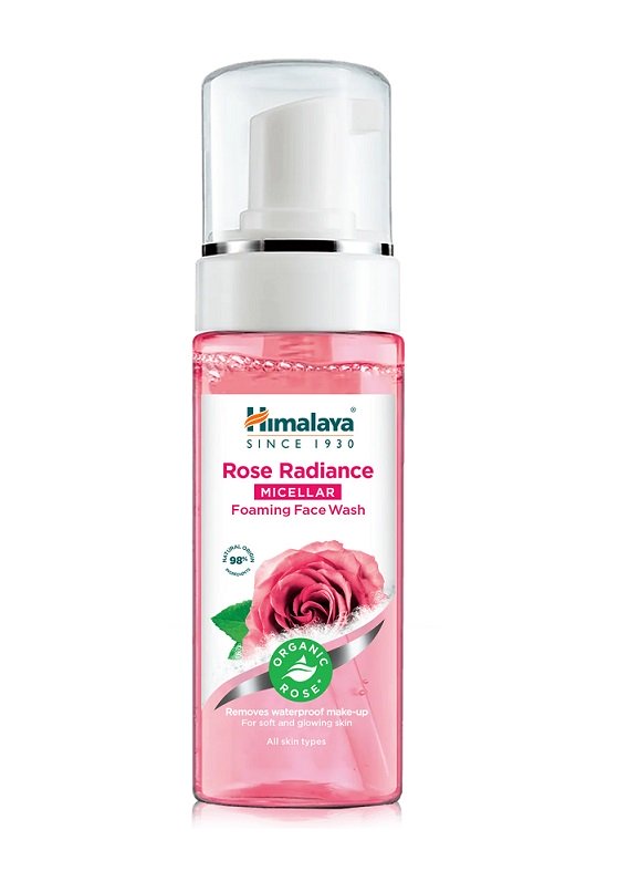 Himalaya Rose Radiance mitsellaarvesi vahuga näopesuvahend - 150 ml.