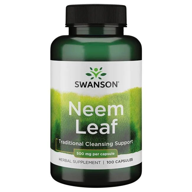 Swanson Neem Leaf, 500mg - 100 kapsulių