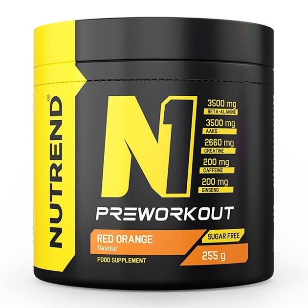 Nutrend N1 Pre-Workout, Red Orange - 255 g maisto papildas