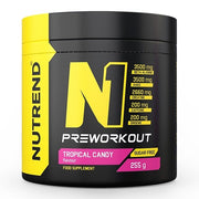 Nutrend N1 Pre-Workout, Tropical Candy - 255 g maisto papildas