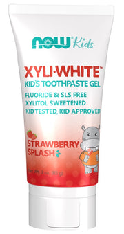 NOW Foods XyliWhite Kids, Strawberry Splash - 85 g vaikų dantų pasta