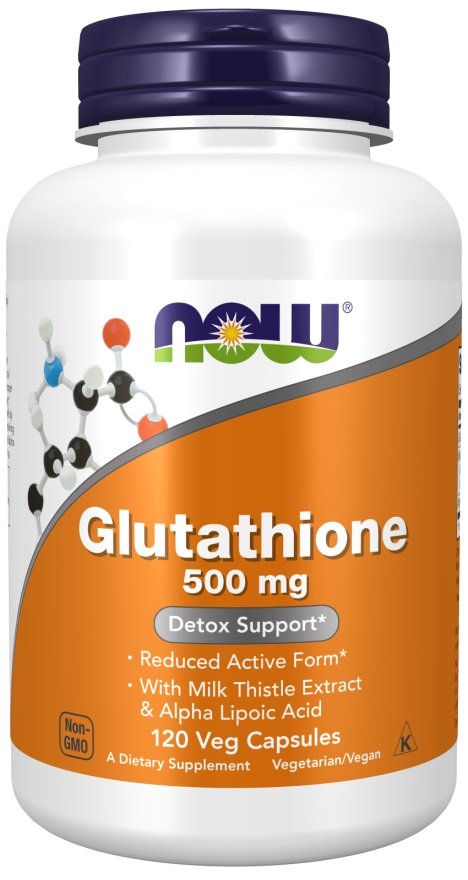 NOW Foods Glutathione, 500mg - 120 kapsulių