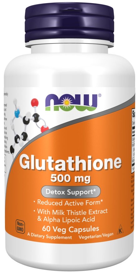 NOW Foods Glutathione 500mg maisto papildas kapsulės