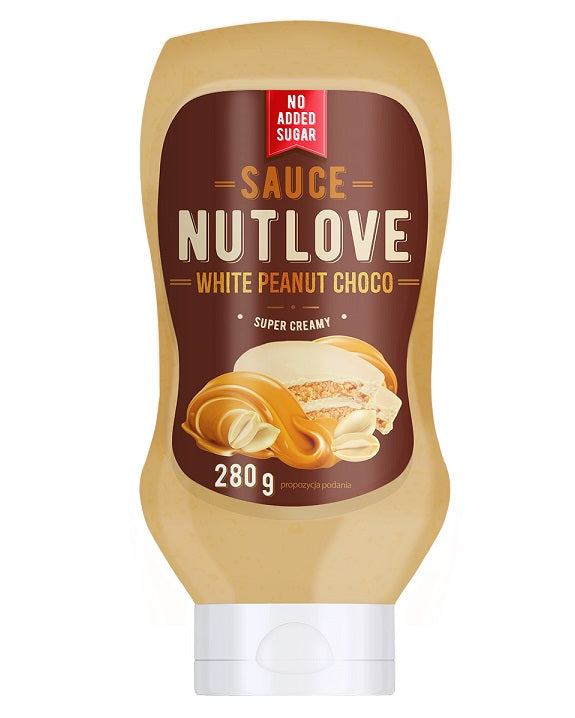 Allnutrition Nutlove Sūris, Balta žemės riešutų šokoladas, 280 ml
