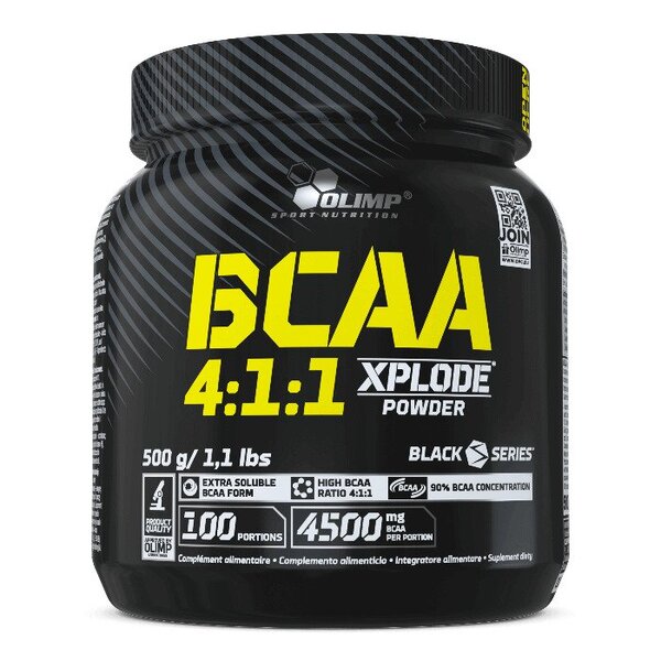 Olimp BCAA 4:1:1 Xplode, Pear - sporto papildas, amino rūgštys, 500 g