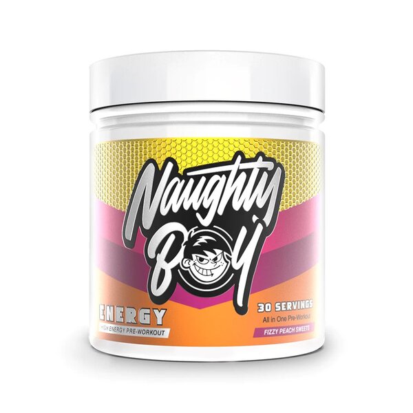 Naughty Boy energijos saldainiai, fizzy peach