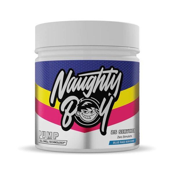 Naughty Boy Pump, Blue Razz Bon Bons - 400 g maisto papildas