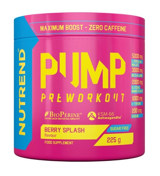 Nutrend Pump Pre-Workout Berry Splash maisto papildas, 225 g