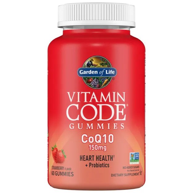 Garden of Life Vitamin Code CoQ10 Gummies, Braškių skonio, 60 guminukų