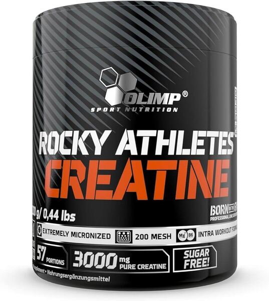 Kreatino papildas Olimp Rocky Athletes Creatine, be skonio, 200 g