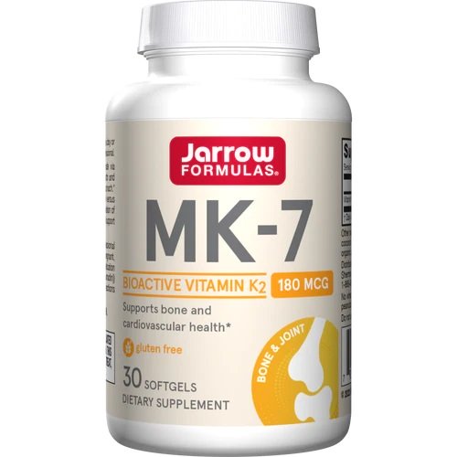Jarrow Formulas MK-7, 180mcg - 30 kapsulių, vitaminų ir mineralų papildas