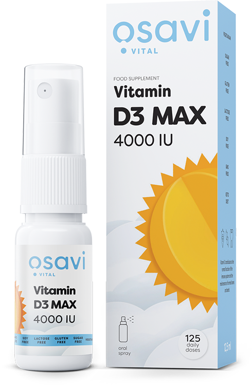 Vitamin D3 purškiklis Osavi MAX 4000IU