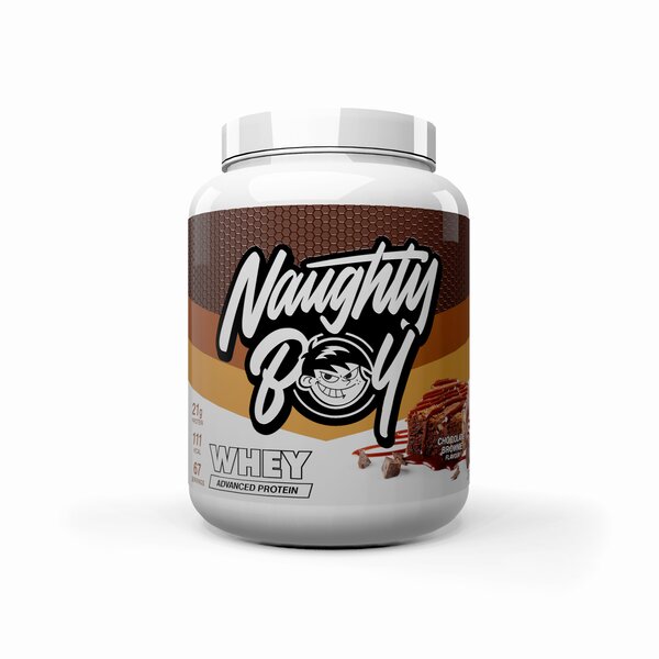 Naughty Boy Whey baltymai, šokolado braunio skonis