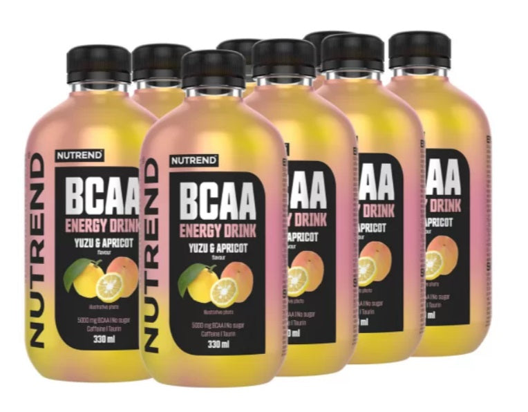 Nutrend BCAA energijos gėrimas, Yuzu ir Abrikosas, 8 x 330 ml
