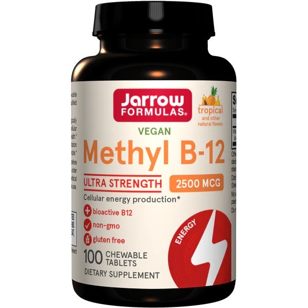 Jarrow Formulas Methyl B-12 veganiški kramtomieji tabletės