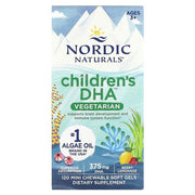 Nordic Naturals laste DHA taimetoitlastele, 375 mg marjalimonaad - 120 närimistabletti