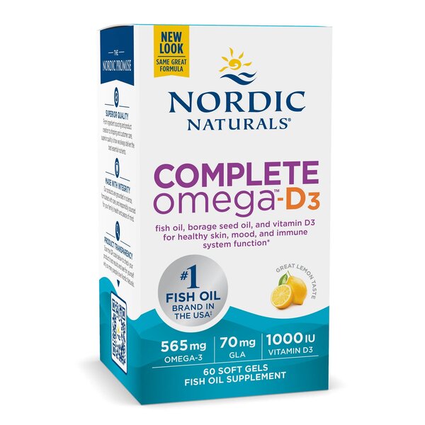 Nordic Naturals Complete Omega-D3, 565 mg sidrun - 120 kapslit