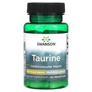 Swanson Taurine, 500mg - 60 kapsulių, maisto papildas, širdies sveikatai