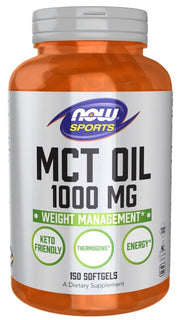 NOW Foods MCT Oil, 1000mg - 150 kapsulių, maisto papildas, svorio kontrolė