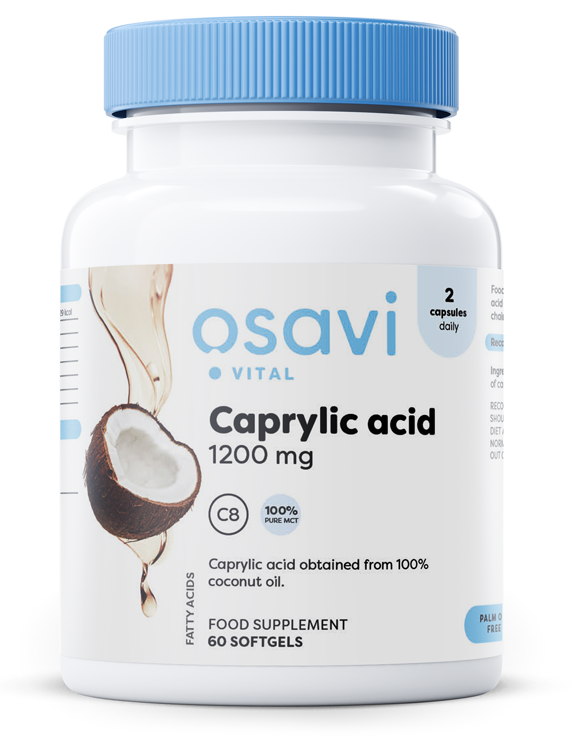 Osavi Caprylic Acid, 1200mg - 60 kapsulių