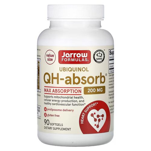 Jarrow Formulas Ubiquinol QH-absorb, 200mg - 90 kapsulių, maisto papildas, širdies sveikatai