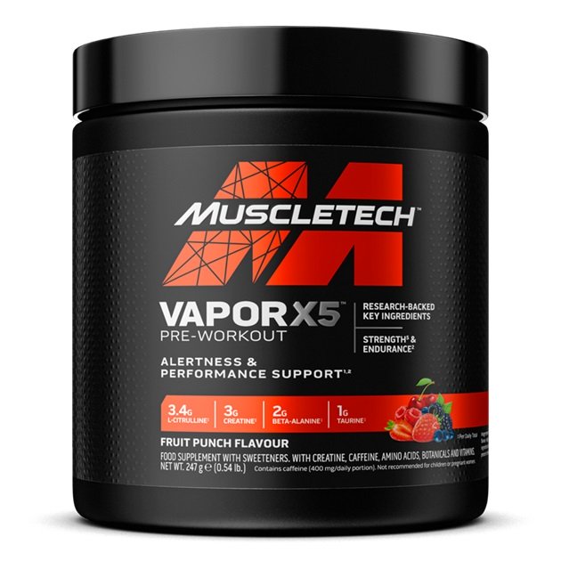 MuscleTech Vapor X5 Pre-Workout maisto papildas